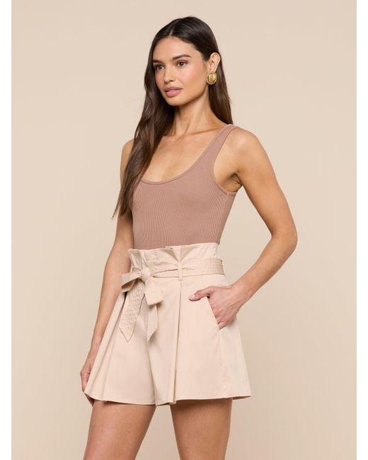 L'Agence Pink Nica Scoopneck Bodysuit