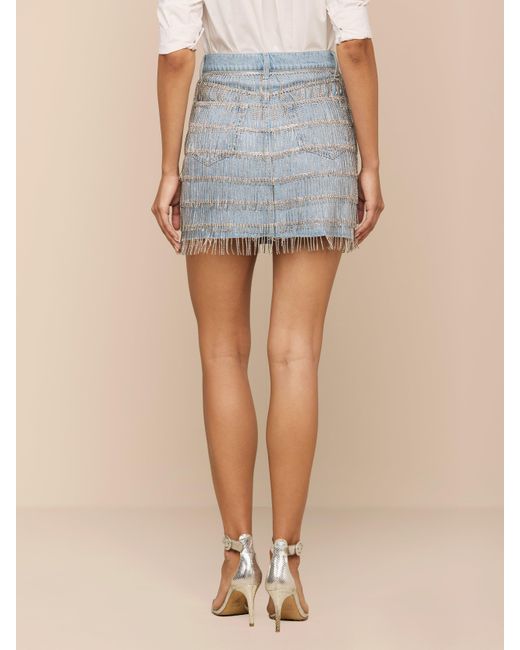 L'Agence Natural Jolene Embellished Mini Skirt