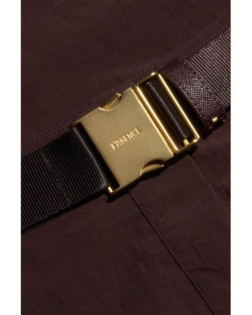 L'Agence Brown Norene Nylon Mini Skirt