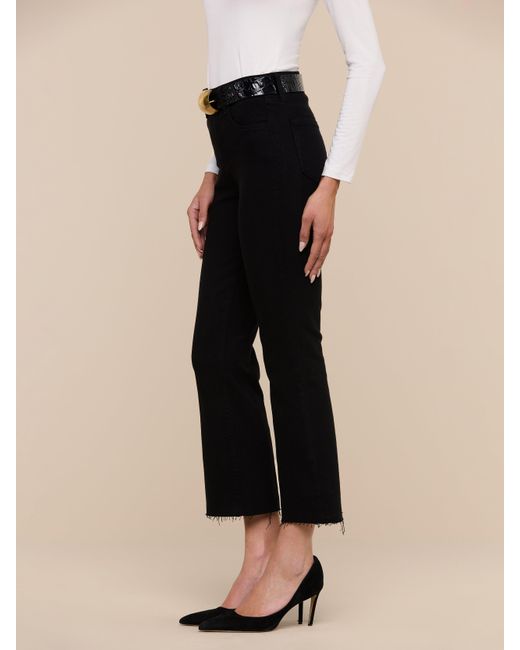L'Agence White Kendra Cropped Flare Jean