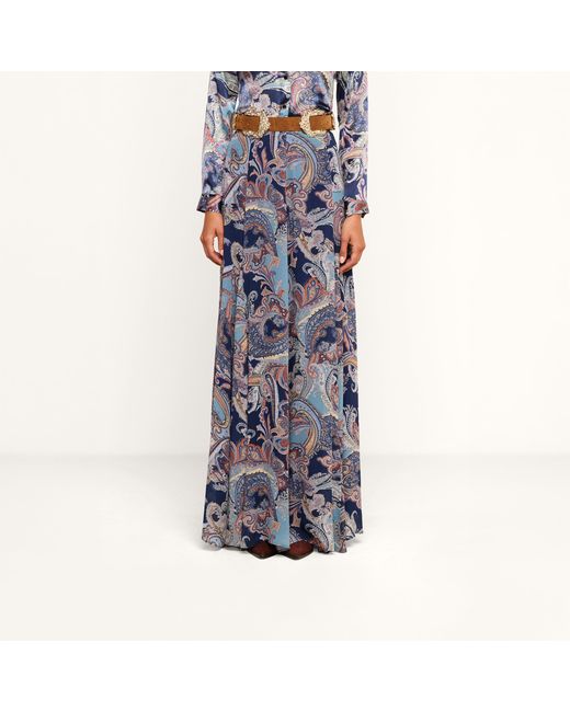 L'Agence Blue Patrica Maxi Skirt