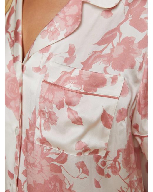 L'Agence White Inez Silk Short Pajama Set