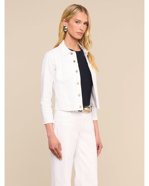 L'Agence White Janelle Denim Jacket