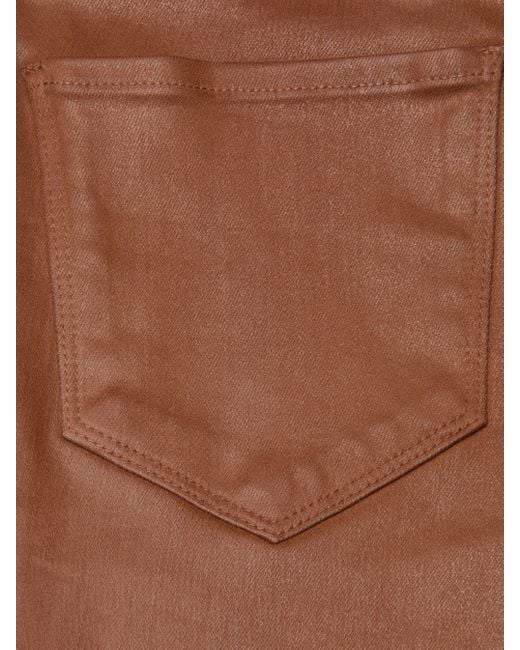 L'Agence Brown Selma Coated Bootcut Jean