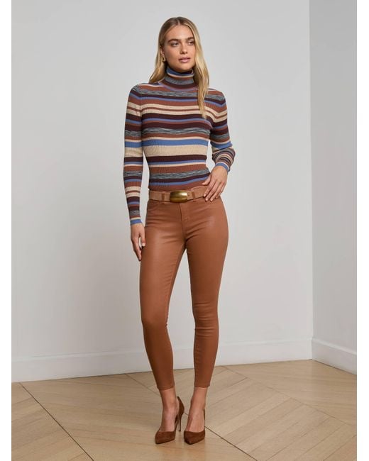 L'Agence Multicolor Olene Turtleneck