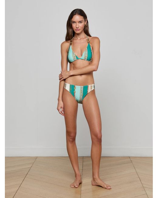L'Agence Multicolor Annabelle Triangle Bikini Top