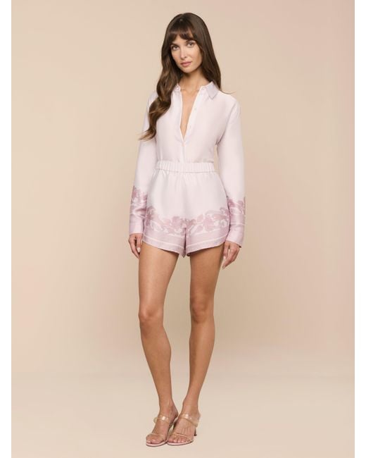 L'Agence Pink Judy Blouse Top