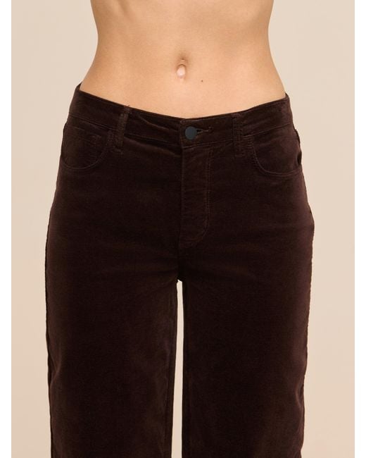 L'Agence Multicolor Scottie Velvet Wide-Leg Jean