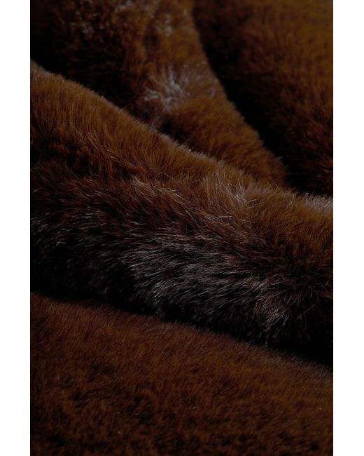 L'Agence Multicolor Luxe Vegan Fur Oversized Coat