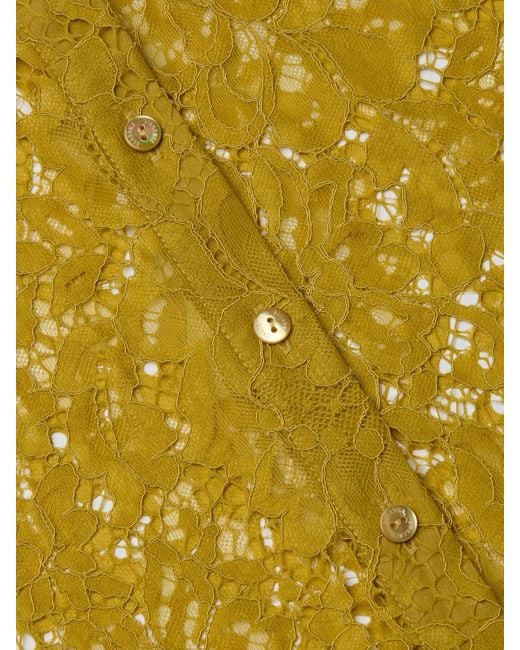 Chemisier En Dentelle Florale Maia, Dentelle Jaune Ceylan L'Agence en coloris Yellow