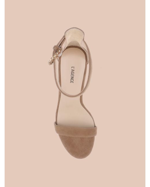 L'Agence Natural Gisele Suede Sandal