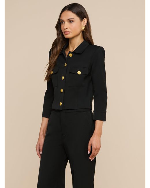 L'Agence Black Kumi Cropped Jacket