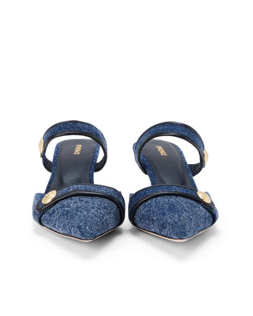 L'Agence Blue Gilliane Denim Mule