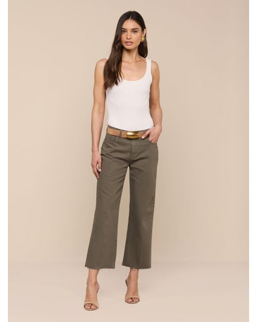 L'Agence Natural Wanda Cropped Wide-Leg Jean