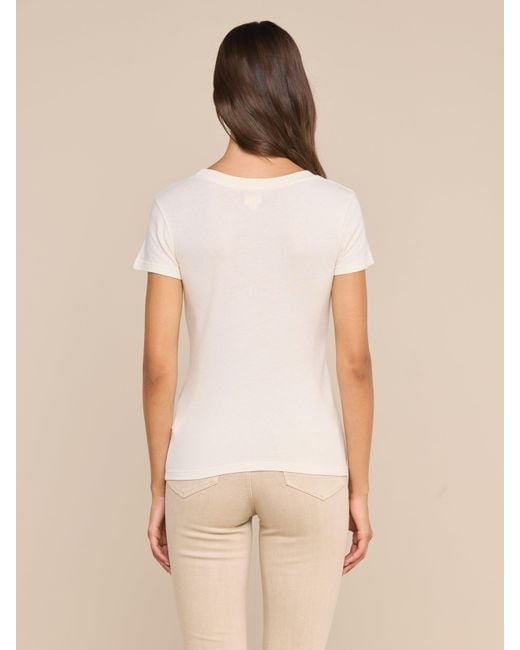 L'Agence White Cory Cotton Scoopneck Tee