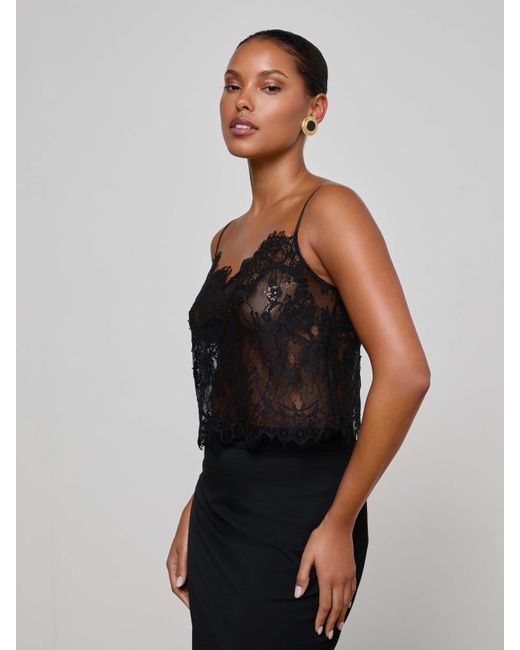 Caraco En Dentelle Caylee, Noir L'Agence en coloris Black