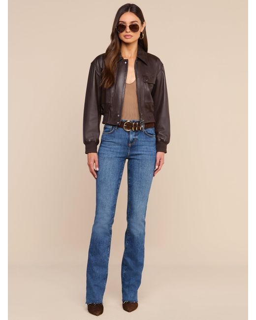 L'Agence Black Clotilde Leather Jacket