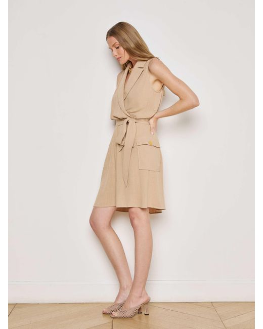 Robe En Lin Mélangé Cosima, Amande L'Agence en coloris Natural