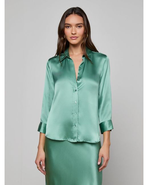 Chemisier En Soie Dani, Vert Malachite L'Agence en coloris Green