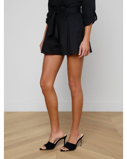 L'Agence Black Damira Poplin Short