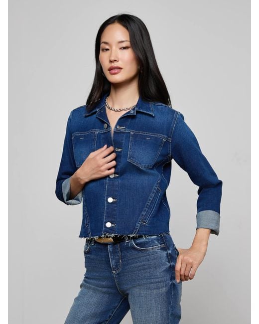 L'Agence Blue Janelle Jean Jacket