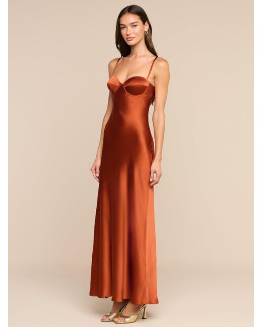 L'Agence White Sayla Silk Gown