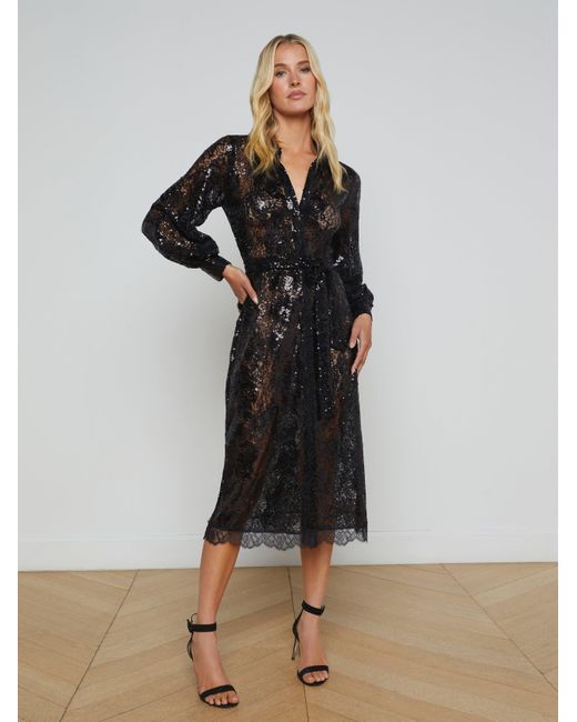 L'Agence Black Frida Lace Dress