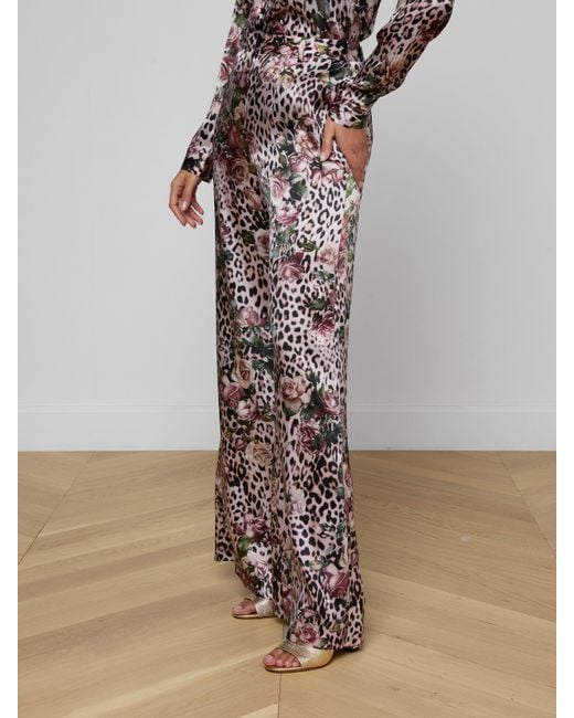 L'Agence White Pilar Silk Wide-Leg Pants