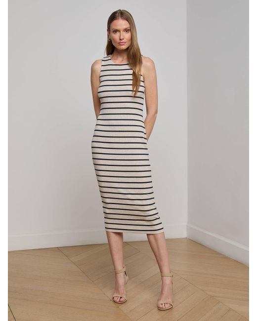L'Agence Multicolor 'Agence Nura Midi Tank Top Dress