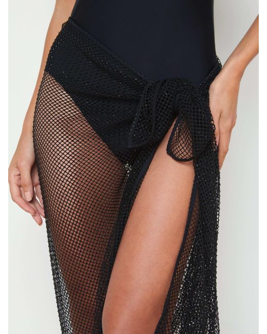 L'Agence Black Maribel Mesh Pareo