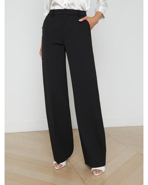 L'Agence White Livvy Straight-leg Trouser