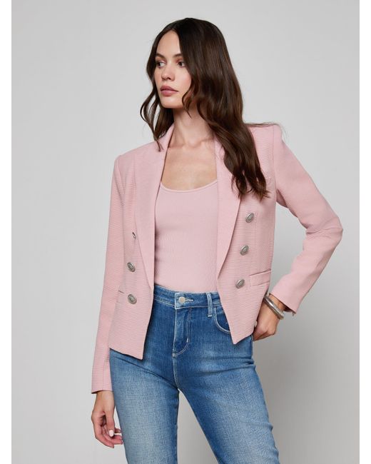 L'Agence Multicolor Brooke Open-Front Blazer