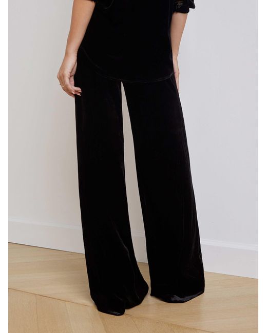 Pantalon En Velours Pilar En Noir L'Agence en coloris Blue