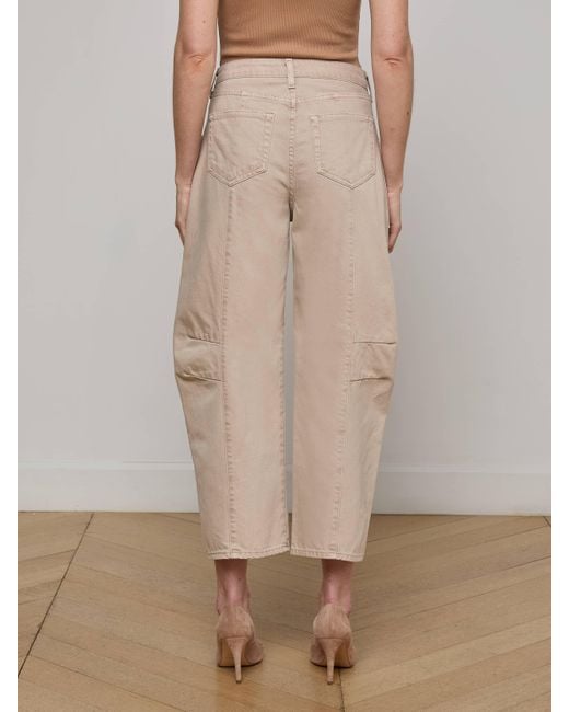 L'Agence Natural Cody Cropped Barrel-Leg Jean