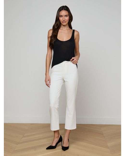 L'Agence Black 'Agence Celia Scoopneck Tank Top