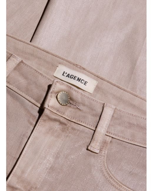 L'Agence Natural Scottie Coated Wide-Leg Jean