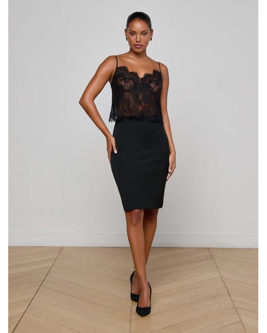 Caraco En Dentelle Caylee, Noir L'Agence en coloris Black