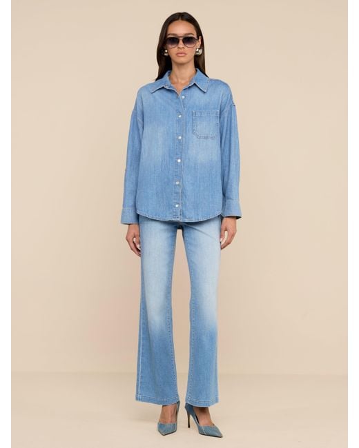 L'Agence Blue Jorah Oversized Shirt
