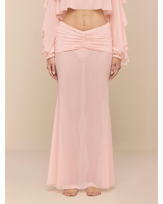 L'Agence Natural Mahe Mesh Cover-Up Skirt
