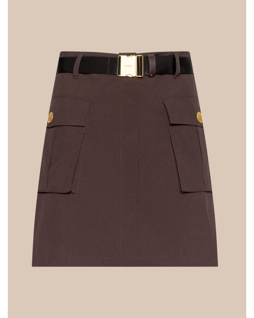 L'Agence Brown Norene Nylon Mini Skirt