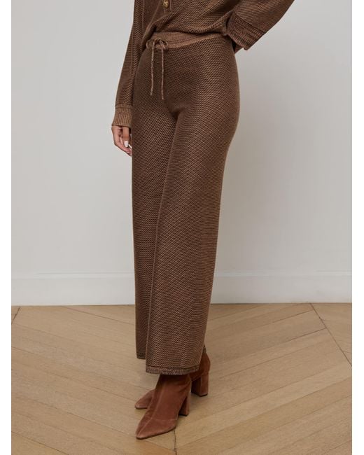 Pantalon En Maille Freya, Camel Chiné L'Agence en coloris Brown