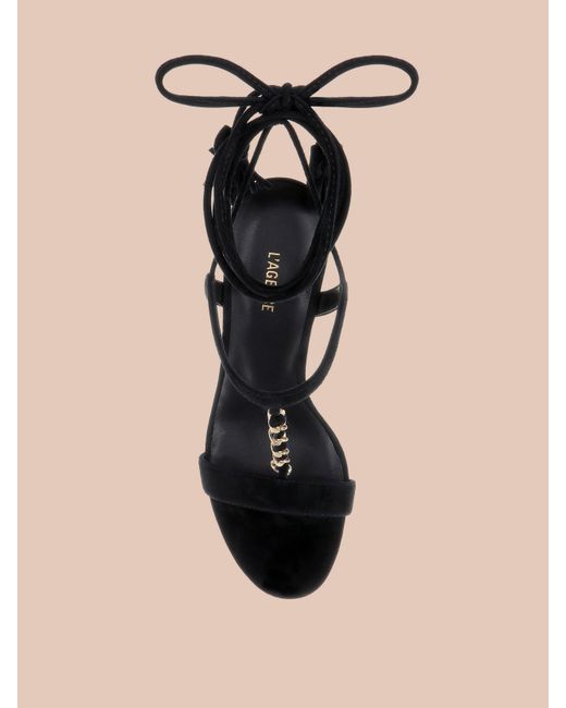 L'Agence Natural Bond Suede Sandal