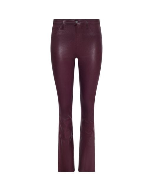 L'Agence Red Selma Coated Bootcut Jean