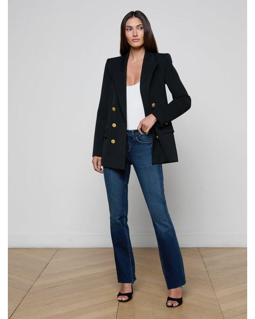 L'Agence Black Cambrie Oversized Blazer