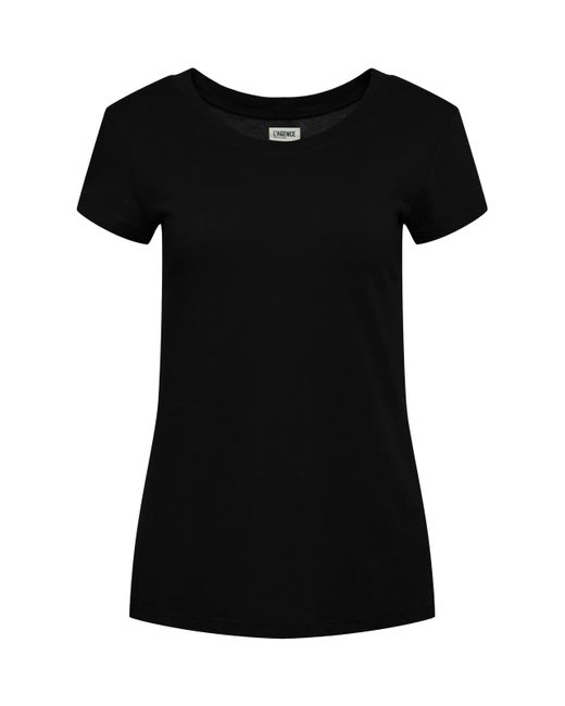 L'Agence Blue Cory Cotton Scoopneck Tee