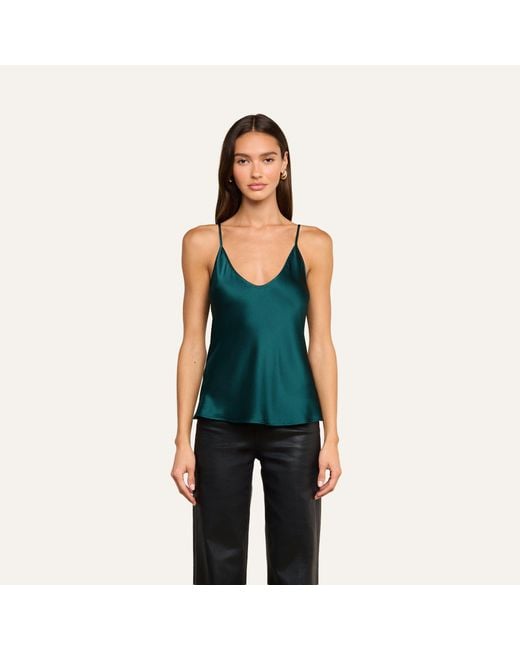 L'Agence Green Lexi Silk Camisole
