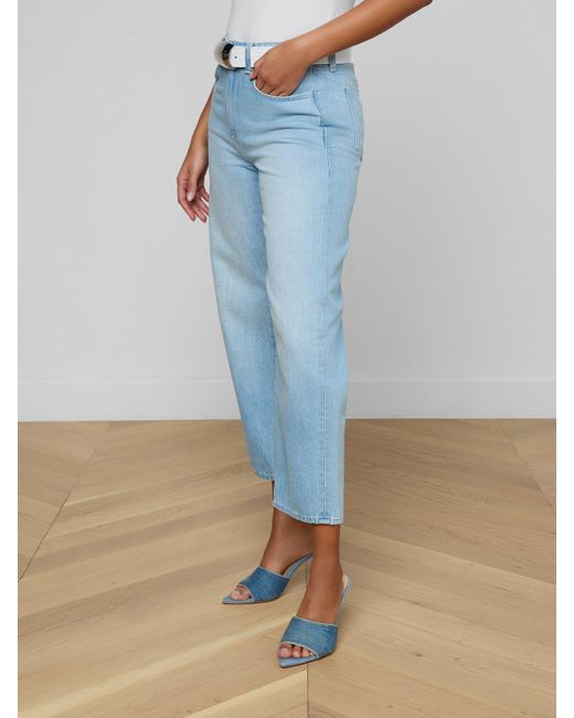 L'Agence Blue Mallis Bow-Leg Jean