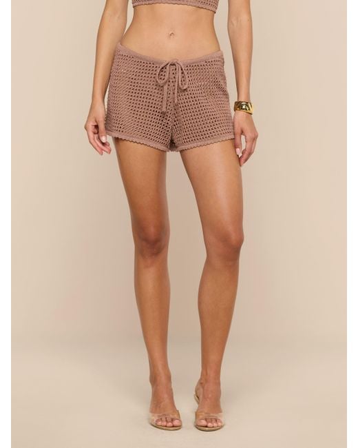 L'Agence Natural Solan Pointelle Knit Short