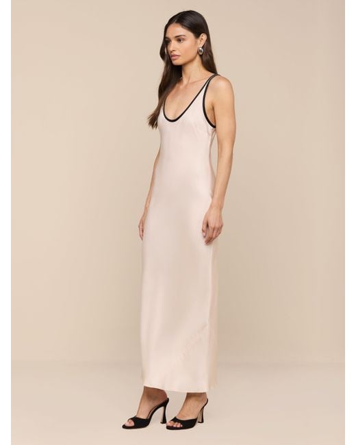 L'Agence Natural Akiya Satin Maxi Dress