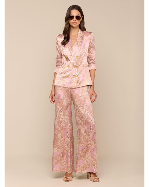 L'Agence Pink Colin Silk Blazer